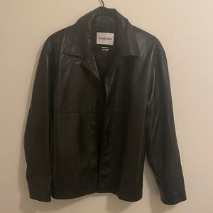 Aritzia faux leather shirt jacket size S